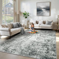 XLUEZ 6x9 Area Rugs for Living Room, Washable Modern Abstract Large Area Rug Neutral Soft Non Slip Kids Rug Stain Resistant Indoor Carpet for Bedroom Nursery Dining Room Playroom(Grey, 6'x9')