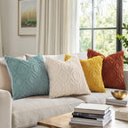 decorUhome Faux Fur Mustard Yellow Throw Pillow Covers 12x20 Set of 2
