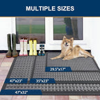 Smiry Front Door Mat Outside Entrance, Natural Rubber Doormat, 35x23 Inch