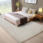 Ophanie 8x10 Area Rugs for Living Room, Washable Non-Slip Fluffy Soft Large Shag Bedroom Carpet, Ivory Big Indoor Nursery Rug, Carpets for Boy and Girls Room Dorm Decor with Over 99 pcs Pile fibers