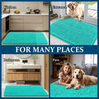 OLANLY Dog Door Mat for Muddy Paws 47x32, Super Absorbent Chenille Mud Mat