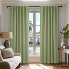 Deconovo Blackout Curtains, Thermal Insulated, W52 x L72 2 Panels, Back Tab, Machine Washable, Room-Darkening Drapes for Bedroom/Living Room Sage Green