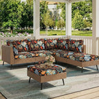hyha Printed Couch Cushion Covers, Sofa Covers Washable for 3 Cushion Couch
