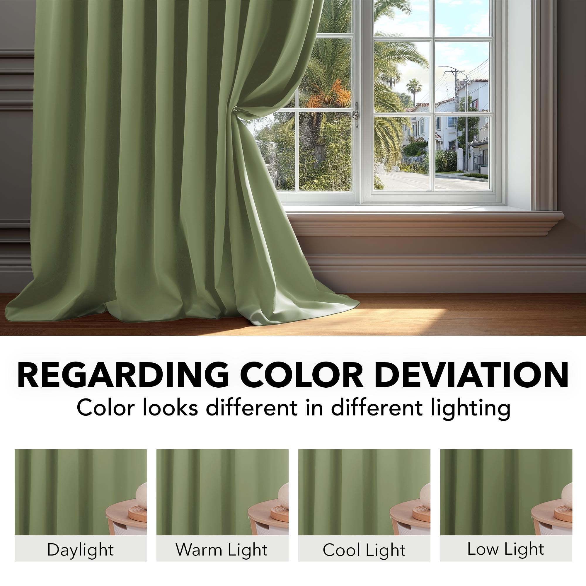Deconovo Blackout Curtains for Bedroom, Living Room Curtains 84 Inches Long
