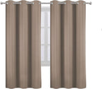LEMOMO Cappuccino Thermal Blackout Curtains/42 x 72 Inch/Set of 2 Panels Room Darkening Curtains for Bedroom