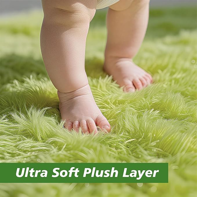 yulidayang Fluffy Round Area Rugs for Bedroom,4'X4'Shag Circle Area Rugs for Living Room,Non Slip Fuzzy Plush Rug for Kids Room Boys Girls Room and Dorm Home Decor Rug