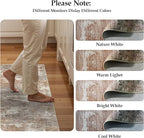 2'6''x14' Washable Kitchen Runner Rug: Modern Abstract Runners for Hallway Soft Non Slip Rugs with Rubber Backing Low Pile Thin Floor Carpet for Entryway Bedroom Bathroom Indoor(Brown/Brick,2'6''x14')