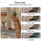 2'6x14 Runner Rug Washable Abstract: Non Slip Hallway Floor Mat Brown/Brick