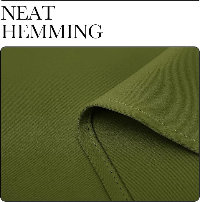 NICETOWN Christmas Bedroom Curtain Panels Blackout Draperies, Thermal Insulated Solid Grommet Blackout Drapes for Window Decoration (1 Pair, 29 by 45 inches, Olive Green)