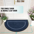 OLANLY Half Circle Front Door Mat Outside 35x23 All-Season Rubber Doormat