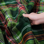 PU MEI Sherpa Fleece Throw Blanket 80" x 90" Reversible Plush Fluffy Large Big Blanket Lattice Flannel Blankets for All Season Use, Chrismas Green