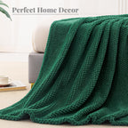 Whale Flotilla Soft Fleece King Size Bed Blanket, Emerald Green