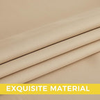 NICETOWN Room Darkening Draperies Curtains Panels, 2 Panels Biscotti Beige W52 x L84