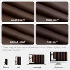 Joydeco Blackout Patio Sliding Door Curtains 90 Inches Long, Grommet Privacy Room Divider Curtains, Extra Wide Thermal Blackout Drapes for Bedroom Living Room (Chocolate, 70Wx90L, 1 Panel)