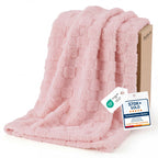 Bedsure Checkered Soft Cozy Twin Blanket for Bed, Navy Blue,60"×80"