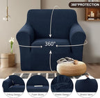 U-NICE HOME Recliner Chair Covers Stretch Couch Cover Sofa Cover Sofa Slipcover Furniture Protector for Chair Cover Pet Friendly(Armchair, Navy)