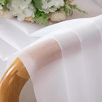 OVZME 2 Panels Sheer White Curtains 54 Inches Length Window Treatment for Kitchen, Elegant Airy Transparent Curtain Draperies Rod Pocket for Kids Living Room, Each 42 Width 54 Length