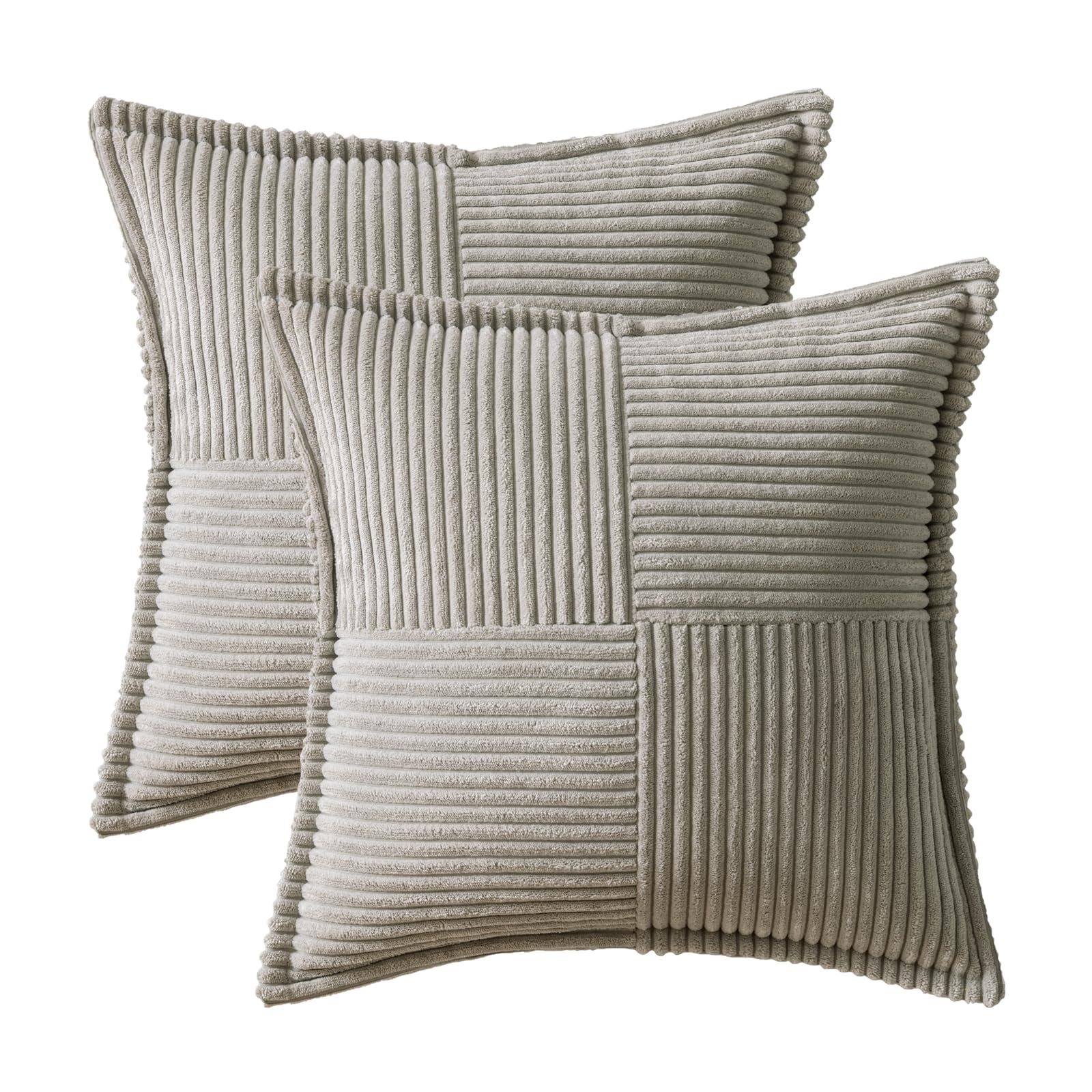 MIULEE Decorative Throw Pillow Covers for Couch 20x20 Inch Light Grey