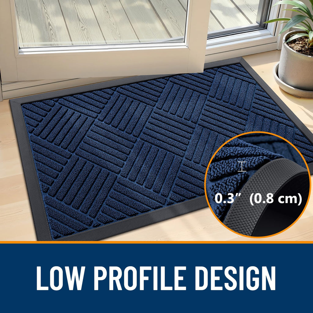 OLANLY Front Door Mat Outside Entrance 59x23, Waterproof Heavy-Duty Doormat