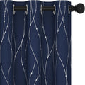 Deconovo Living Room Curtains 63 Inches Long, Blackout Curtains for Bedroom