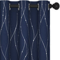Deconovo Living Room Curtains 45 Inches Long, Blackout Curtains for Bedroom