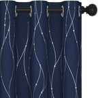 Deconovo Living Room Curtains 45 Inches Long, Blackout Curtains for Bedroom