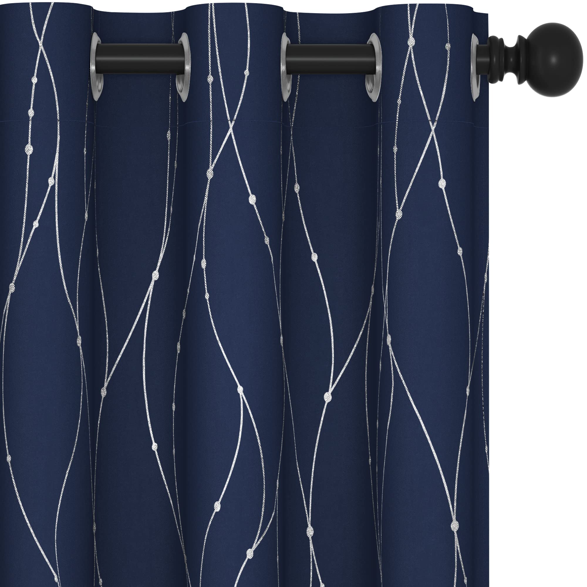 Deconovo Living Room Curtains 45 Inches Long, Blackout Curtains for Bedroom