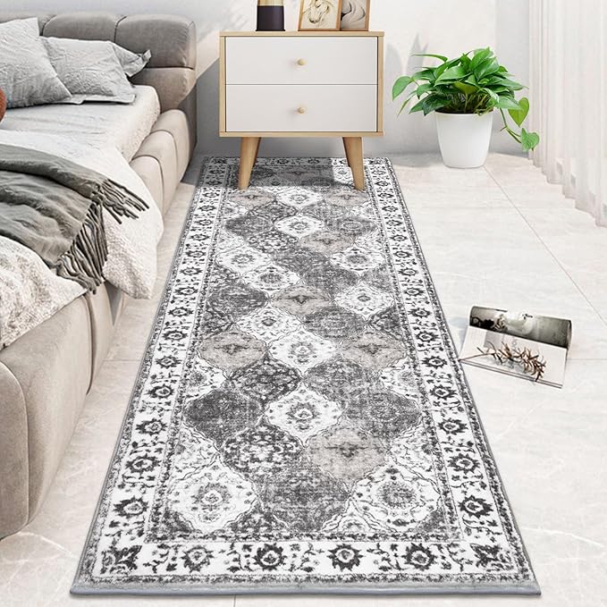 HEBE Hallway Runner Rug 2'x6', Washable Non Slip Kitchen Rug Runner