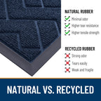 OLANLY Front Door Mat Outside 71x47, All-Season Absorbent Rubber Doormat