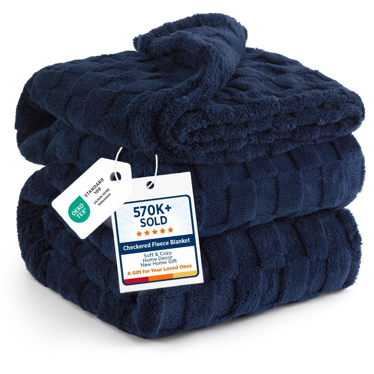 Bedsure Checkered Soft Cozy King Blanket for Bed, Sage Green, 108"×90"