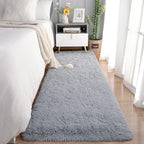 Chicrug Soft Runner Rugs for Bedroom Living Room Plush Fluffy Rug 3x10 Feet, Shag Furry Area Rug Carpet Non Shedding for Nursery Children Kids Girls Room Home Decorative, Grey