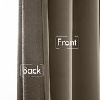 MIULEE Taupe Velvet Curtains 52x108 inches Luxury Blackout Curtains