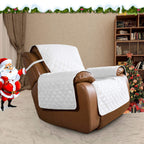 Easy-Going Reversible Couch Cover, Oversized Recliner, White/White