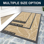 Colorxy Waterproof Front Doormat, Sturdy Natural Rubber Door Mat, 35x23