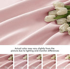 MIULEE Light Pink Back Tab Blackout Curtains 52x84 Inch Length 2 Panels Set
