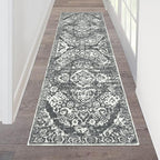 HEBE Hallway Runner Rug 2'x6' Washable Vintage Distressed Area Rugs Non Slip Laundry Rug Runner Boho Floor Carpet Runners for Hallways Entryway Laundry Room Kitchen Bathroom