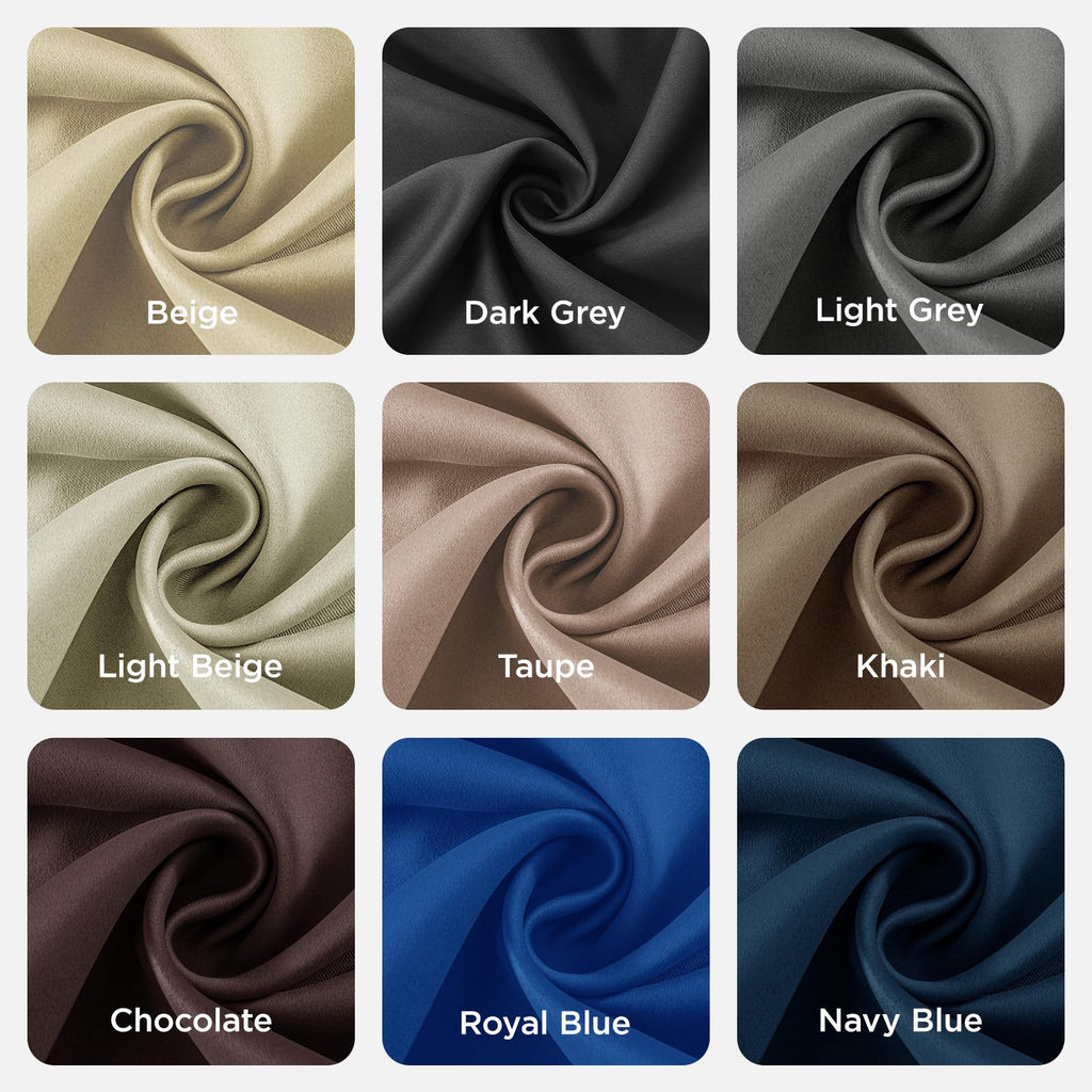Joydeco Grey Blackout Curtains for Bedroom 72 Inch 2 Panels with Grommet