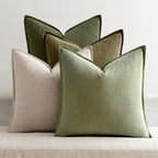 MIULEE Beige Boho Linen Decorative Pillow Covers 24x24 Inch Pack of 4