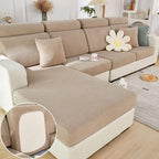 Sofa Covers Couch Covers for Sofa Pet Friendly Couch Cushion Covers Universal Sofa Covers Washable Stretch Slipcovers for Sectional Sofa (Texture Light Coffee,Back Cover L)