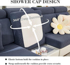 Sofa Covers Couch Covers for Sofa Pet Friendly Couch Cushion Covers Universal Sofa Covers Washable Stretch Slipcovers for Sectional Sofa (Texture Metal Gray, 3 Seats + Chaise Cover)