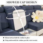 Disayu Sofa Covers Couch Covers for Sofa Pet Friendly Couch Cushion Covers Universal Sofa Covers Washable Stretch Slipcovers for Sectional Sofa (Texture Metal Gray,Chaise Cover)