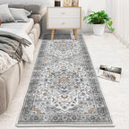 HEBE Hallway Runner Rug 2'x6' Washable Vintage Distressed Area Rugs Non Slip Laundry Rug Runner Boho Floor Carpet Runners for Hallways Entryway Laundry Room Kitchen Bathroom