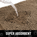 Smiry Dog Door Mat for Muddy Paws, Absorbent Non Slip Dirt Trapper, 47x32