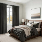 Topfinel Extra Long Grey Linen Blackout Curtains 120 inches Long Thermal Insulated Energy Efficient Window Treatments for Bedroom Living Room Office Back Tab Rod Pocket, W52xL120, 2 Panels