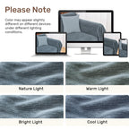Houmiggle 2 Pieces Sectional Couch Covers L Shaped Cover L Dusty Blue