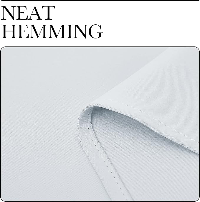 NICETOWN Room Darkening Curtains for Living Room - Easy Care Solid Thermal Insulated Grommet Room Darkening Curtains/Panels/Drapes for Bedroom (2 Panels, 55 by 86, Greyish White)