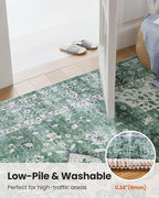 AMADA HOMEFURNISHING 2x3 Washable Area Rug, Low-Profile Entryway Rug with Non-Slip Backing & Durable Edge Binding, Vintage Rug Pattern, Small Rugs for Entryway, Kitchen & Living Room