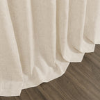 Nanspring Cream Beige Linen Curtains 84 Inches Long for Living Room Light Filtering Semi Sheer Curtain Back Tab Modern Farmhouse Decor Elegant Luxury Coastal Drapes for Bedroom Office 52x84,2 Panels