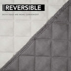 Easy-Going Oversized Recliner Cover Reversible Couch Cover Sofa Cover for Living Room Water Resistant Furniture Protector with Elastic Straps for Pets Dog (Oversized Recliner, Gray/Ivory)