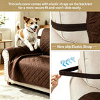 Luxshare Home Reversible Couch Cover for 3 Cushion, Sofa, Chocolate/Beige